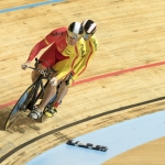 José Enrique Porto y José Antonio Escuredo, en el Mundial de Pista de Ciclismo, Montichiari 2016.