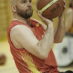 Carlos Vera, durante una concentración y entrenamiento con la selección española de baloncesto en silla.