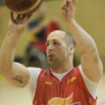 David Mouriz, durante una concentración y entrenamiento con la selección española de baloncesto en silla.