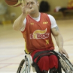 David Mouriz, durante una concentración y entrenamiento con la selección española de baloncesto en silla.