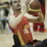 Fran Lara, durante una concentración y entrenamiento con la selección española de baloncesto en silla.