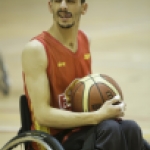 Fran Lara, durante una concentración y entrenamiento con la selección española de baloncesto en silla.