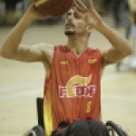 Fran Lara, durante una concentración y entrenamiento con la selección española de baloncesto en silla.