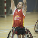 Jesús Romero, durante una concentración y entrenamiento con la selección española de baloncesto en silla.