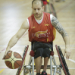 Jesús Romero, durante una concentración y entrenamiento con la selección española de baloncesto en silla.