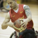 Jesús Romero, durante una concentración y entrenamiento con la selección española de baloncesto en silla.