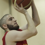 José María Avendaño, durante una concentración y entrenamiento con la selección española de baloncesto en silla.