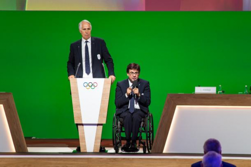 Los presidentes de los comités Olímpico y Paralímpico Italianos