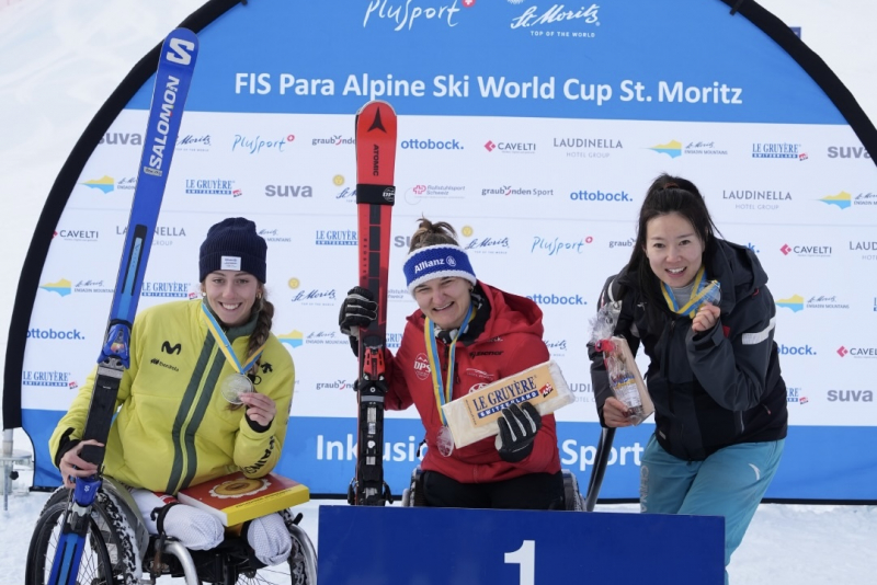 Audrey Pascual consigue un oro y una plata en la Copa del Mundo de Esquí Paralímpico de St. Moritz