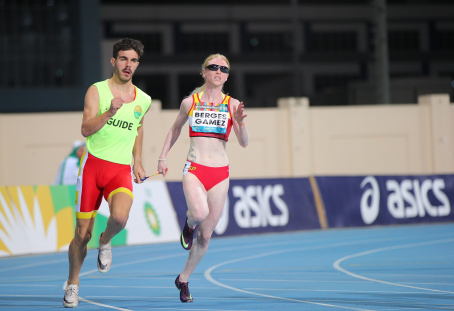 Melany Berges, en la prueba de los 200 T12 del Mundial de Dubái