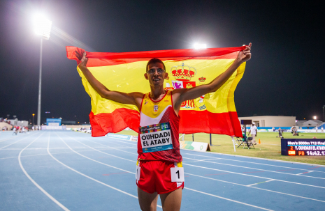 Yassine Ouhdadi, tras acabar segundo en los 5000 T13 del Mundial de Dubai