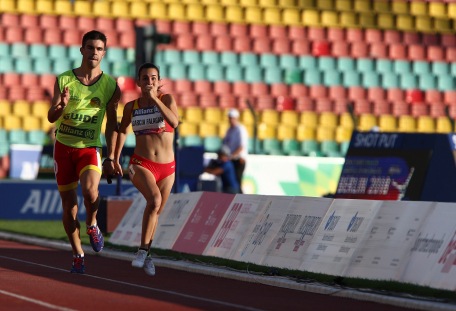 Alba García, en su participación en el Europeo de Berlín en la prueba de los 100 T12.