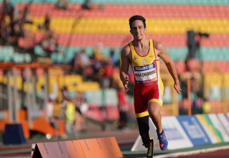 Alberto Ávila, durante su participación en el Campeonato de Europa de Berlín.