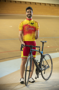 Alfonso Cabello, con la selección española en el Mundial de Ciclismo en Pista de Apeldoorn 2019.