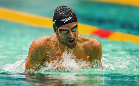 Borja Sanz, durante la prueba de los 200 libres SM13 del Campeonato de Europa de Dublín