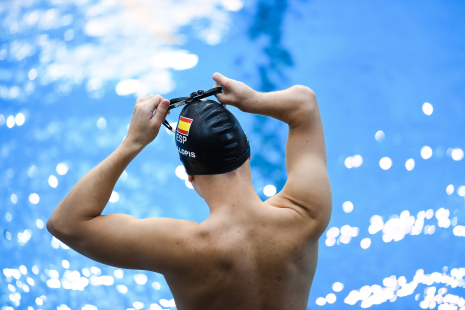 Íñigo Llopis, antes de una de las pruebas del Campeonato de Europa de Dublín 2018