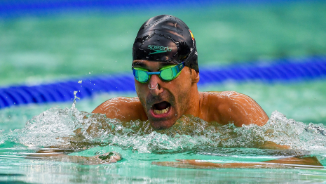 Miguel Luque, durante su participación en los 100 braza SB4 del Europeo de Dublín