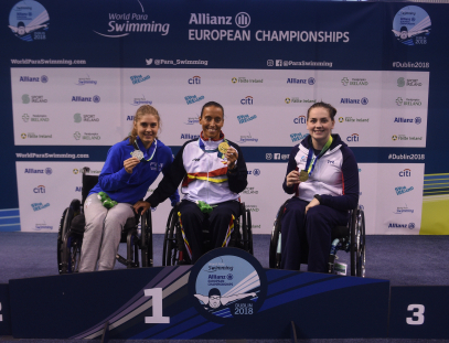 Teresa Perales, campeona de Europa de los 50 libres S5 en Dublín 2018