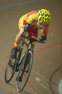 Ricardo Ten, con la selección española en el Mundial de Ciclismo en Pista de Apeldoorn 2019.