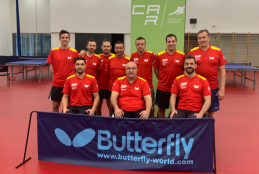 Equipo español de tenis de mesa que participa en el Mundial de Eslovenia