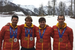 Santacana-Galindo y Gorce-Ferrer, con sus medallas de Sochi 2014