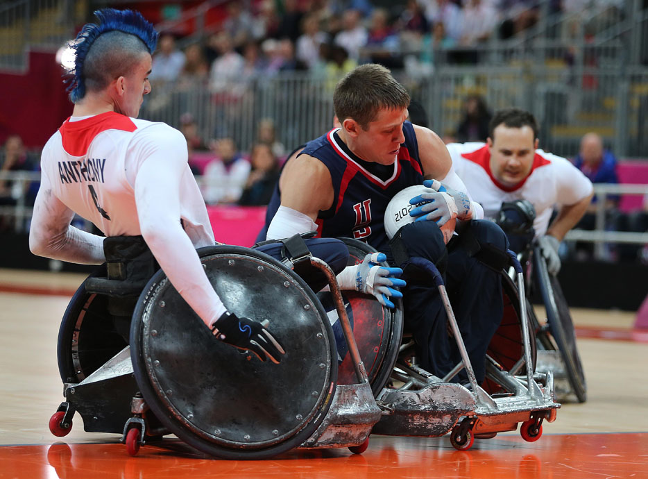 Competición de rugby en silla de ruedas