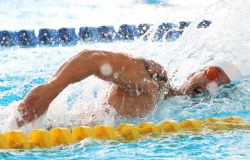 David Levecq en la serie de los 100 metros libre (S10), del Campeonato del Mundo de Natacin Paralmpica en Montreal, Canad.