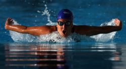 Carla Casals durante la final de los 200 metros estilos (SM12), del Campeonato del Mundo de Natacin Paralmpica en Montreal, Canad.