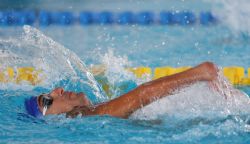 Miguel ngel Martnez durante la serie de los 50 metros libre (S3), del Campeonato del Mundo de Natacin Paralmpica en Montreal, Canad.