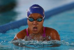 Isabel Hernndez en la serie de los 200 metros estilos (SM10), del Campeonato del Mundo de Natacin Paralmpica en Montreal, Canad.