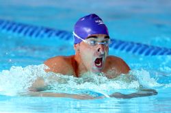 Miguel Luque durante la serie de los 150 metros estilos (SM4), del Campeonato del Mundo de Natacin Paralmpica en Montreal, Canad.