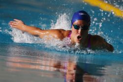 Sarai Gascn durante la final de los 100 metros mariposa (S9), del Campeonato del Mundo de Natacin Paralmpica en Montreal, Canad.