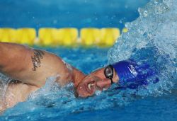 Sebastin Rodrguez durante la final de los 100 metros libre (S5), del Campeonato del Mundo de Natacin Paralmpica en Montreal, Canad.