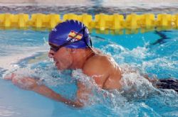 Miguel Luque durante la serie de los 50 metros braza (SB3), del Campeonato del Mundo de Natacin Paralmpica en Montreal, Canad.