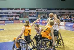 JUGADA PARTIDO ESPAA-HOLANDA EUROPEO 2015 BALONCESTO EN SILLA DE RUEDAS