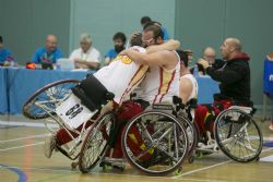 JUGADA ESPAA-POLONIA EN EUROPEO 2015 BALONCESTO EN SILLA DE RUEDAS