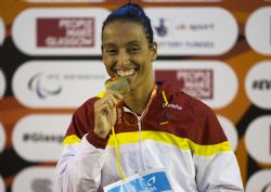 Teresa Perales en Glasgow 2015, Oro en 100m libres s5