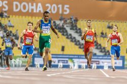 Deliber Rodrguez, 400m T20, Plata Mundial Atletismo Doha 2015