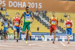 Deliber Rodrguez, 400m T20, Plata Mundial Atletismo Doha 2015