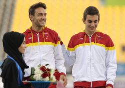 Gerard Descarrega y Marcos Blanquiño Plata 400m T11 Mundial Doha2015
