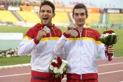 Gerard Descarrega y Marcos Blanquio Plata 400m T11 Mundial Doha2015