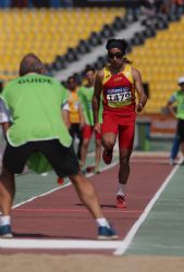 Xavi Porras, salto de longitud T11, Mundial Atletismo Doha2015