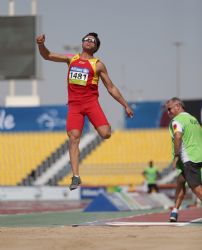 Xavi Porras, salto de longitud T11, Mundial Atletismo Doha2015