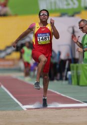 Xavi Porras, salto de longitud T11, Mundial Atletismo Doha2015