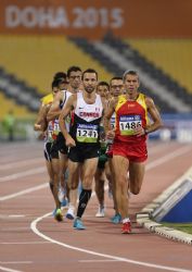 Alberto Suarez, plata 5000m T13 Mundial Atletismo Doha2015