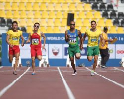 Gerard Descarrega y Marcos Blanquio 200m T11 Mundial Atletismo Doha 2015