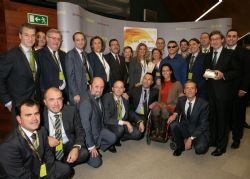 Acto de presentacin de la Tarjeta Paralmpicos de Bankia con los deportistas David Casinos, Teresa Perales, Ignacio vila y Joan Font