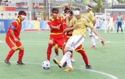 Partido de ftbol sala entre Espaa y China.