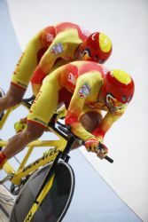 Ciclismo. Prueba de persecucin clase MB. El ciclista manresano Ignacio vila, y su deportista de apoyo Joan Font, compiten durante la primera jornada de los Juegos Paralmpicos de Rio 2016.