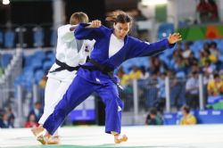 Mónica Merenciano, durante la competición de judo hasta 57 kilos en la que ha obtenido la quinta posición y el Diploma Paralímpico